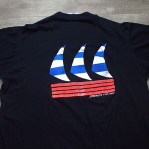 Vintage Barbados T-Shirt Single Stitch Sz L Sailing Tourist Tee Art Tee 90s